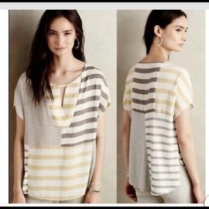 Anthropologie One September Madrigal Mixed Media Top